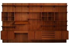 Beautiful 1960s Poul Cadovius Danish Teak Wall Unit, Shelving System by Cado 
D

