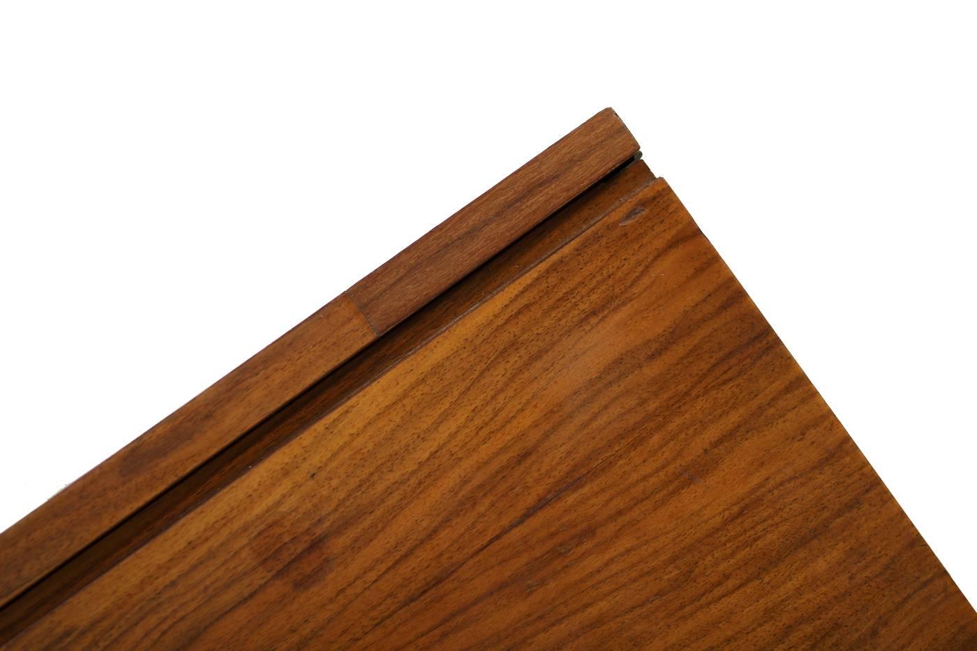 1960s Minimalist Sideboard Teak & Maple on Metal Base Mid-Century Modern Design 1