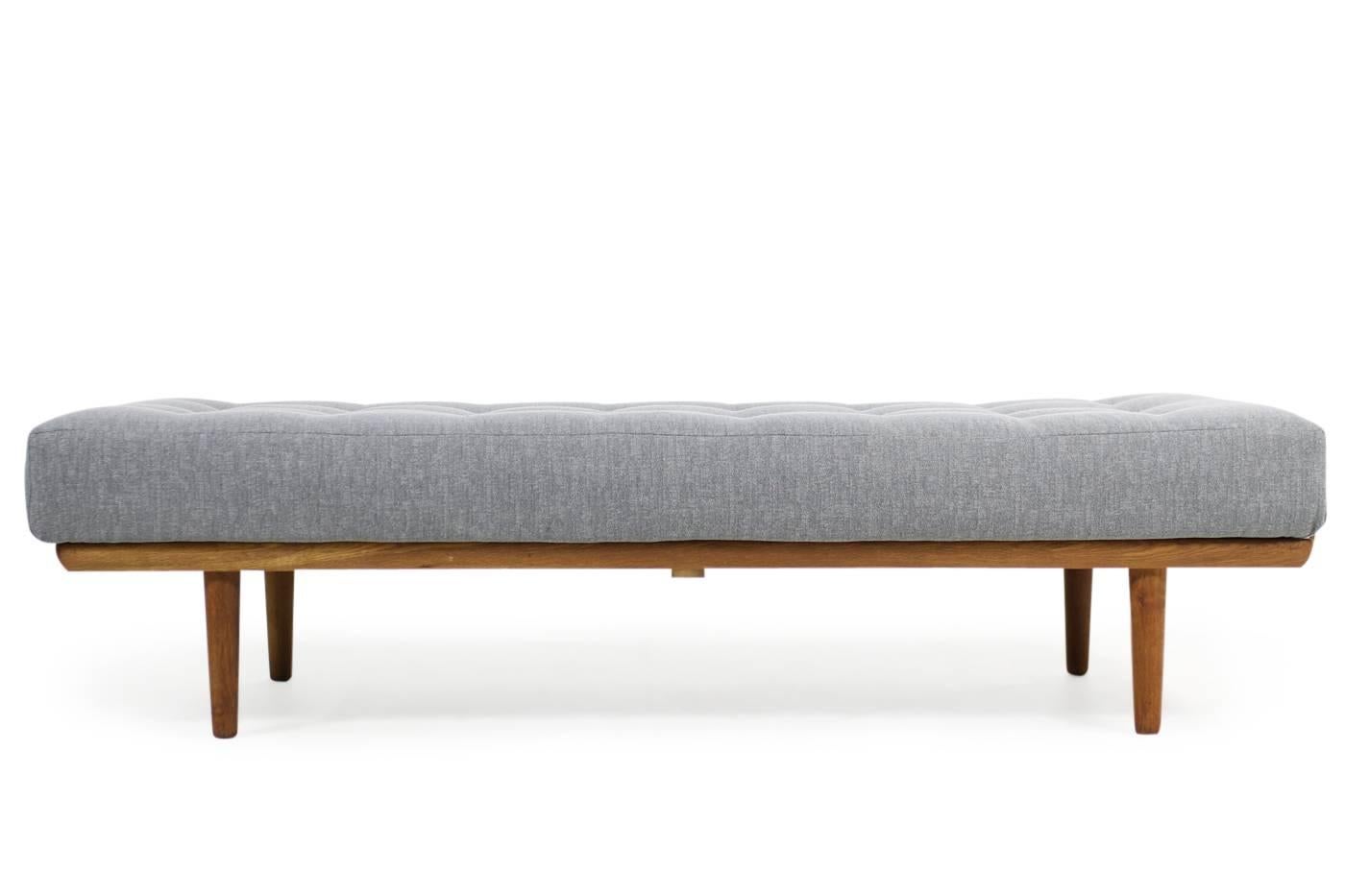 Mid-Century Modern Danish 1950s Hans J. Wegner Daybed Model GE19 GETAMA Teak and Brass Sofa Rare