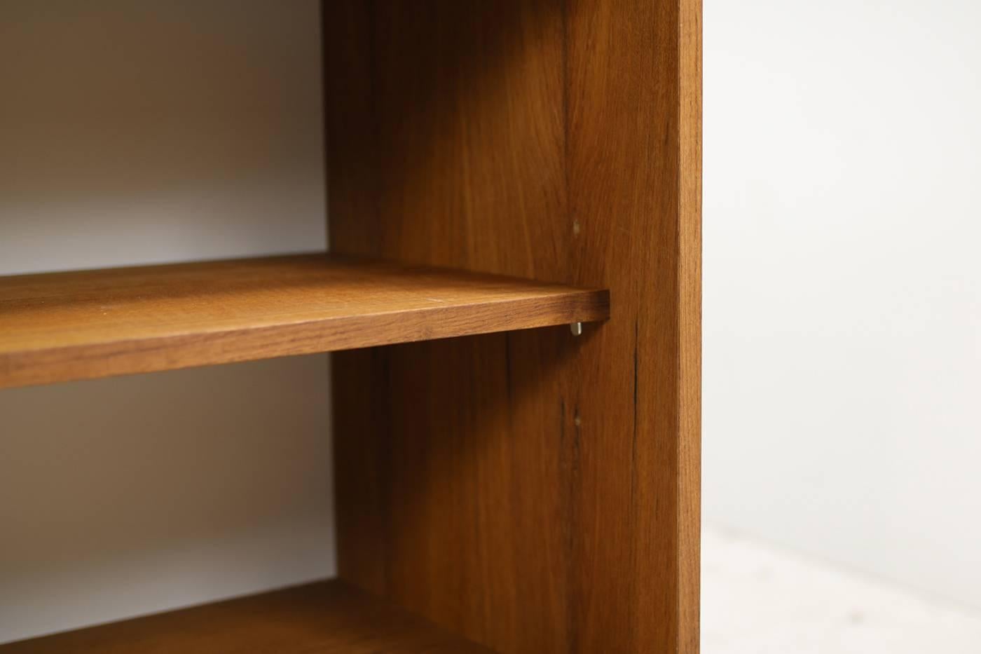 German Minimalist Teak Sideboard Nathan Lindberg Design, Black and White Formica Doors