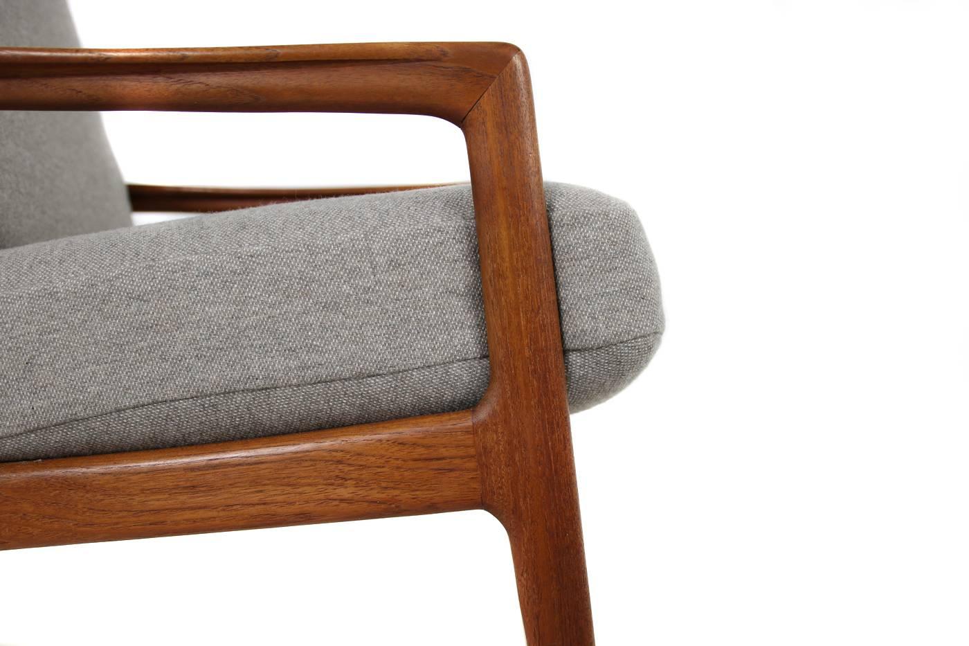 Pair of 1960s Danish Modern Teak Vintage Easy Chairs Mid-Century Modern 1