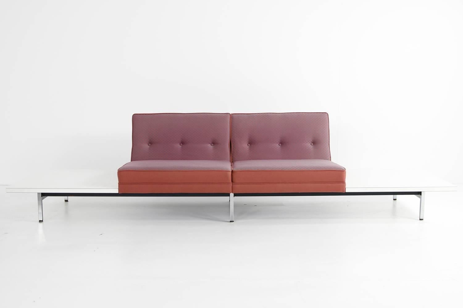 Mid-Century Modern 1970s George Nelson Modular Sofa and Tables Landscape Seating Herman Miller For Sale