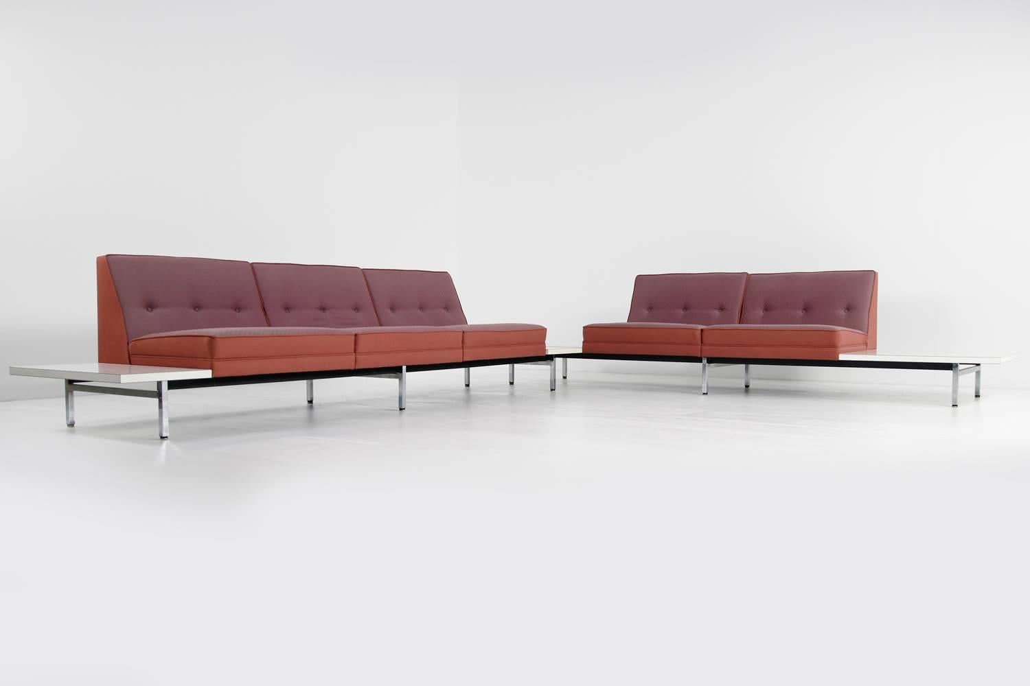 1970s George Nelson Modular Sofa and Tables Landscape Seating Herman Miller In Good Condition For Sale In Hamminkeln, DE
