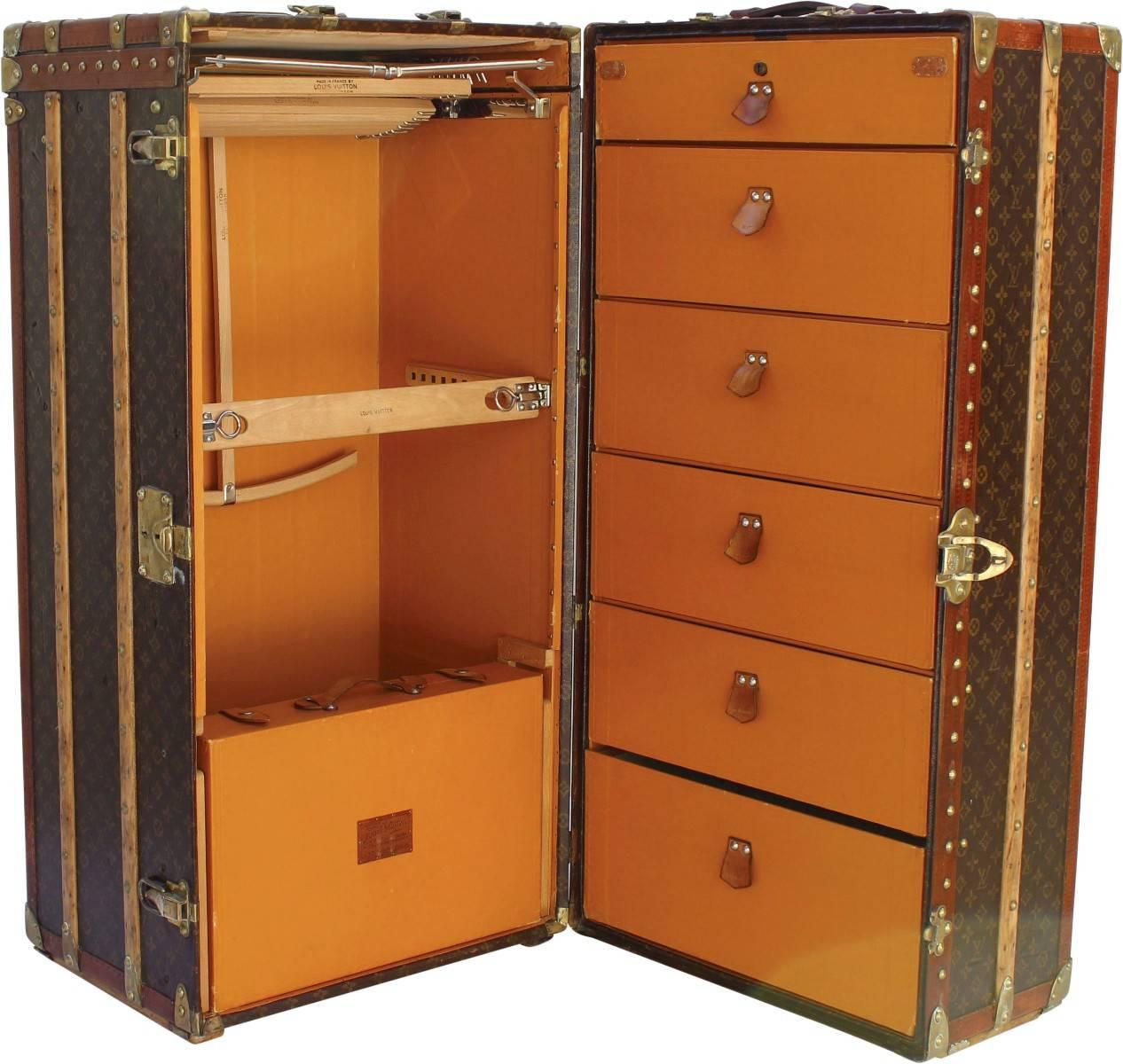 French 1930s Louis Vuitton Steamer Wardrobe