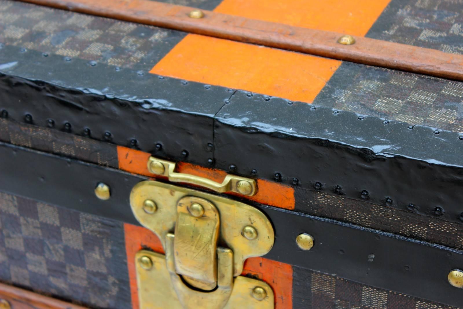 Louis Vuitton Damier Courier Trunk Circa 1910 In Good Condition In Double Bay, NSW