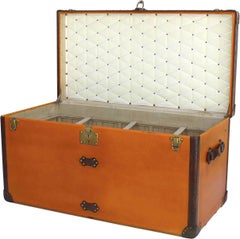 Striking Orange Louis Vuitton Courier Trunk, circa 1930s