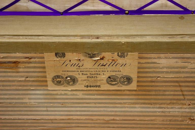 Vintage Louis Vuitton Striped Rayee Trunk at 1stdibs