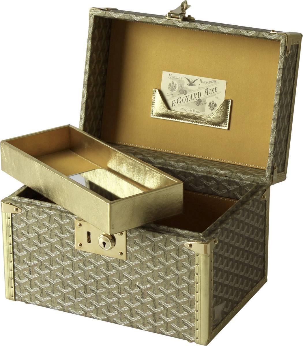 French Goyard Gold Vanity Case