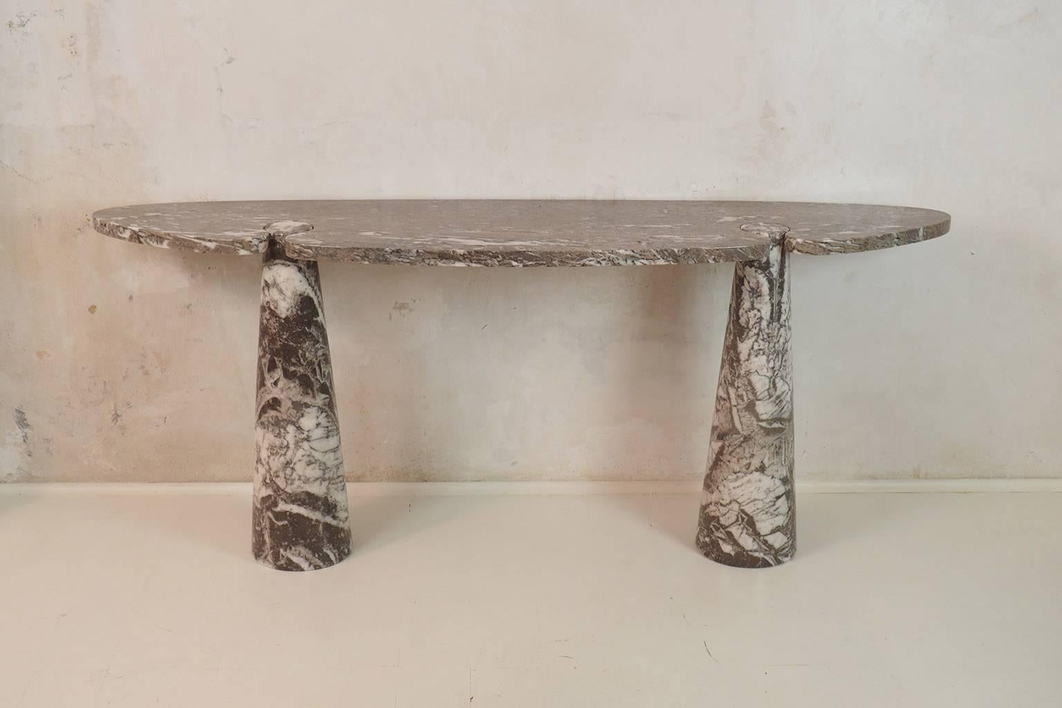 Exemplary Italian Marble Console by Angelo Mangiarotti from 