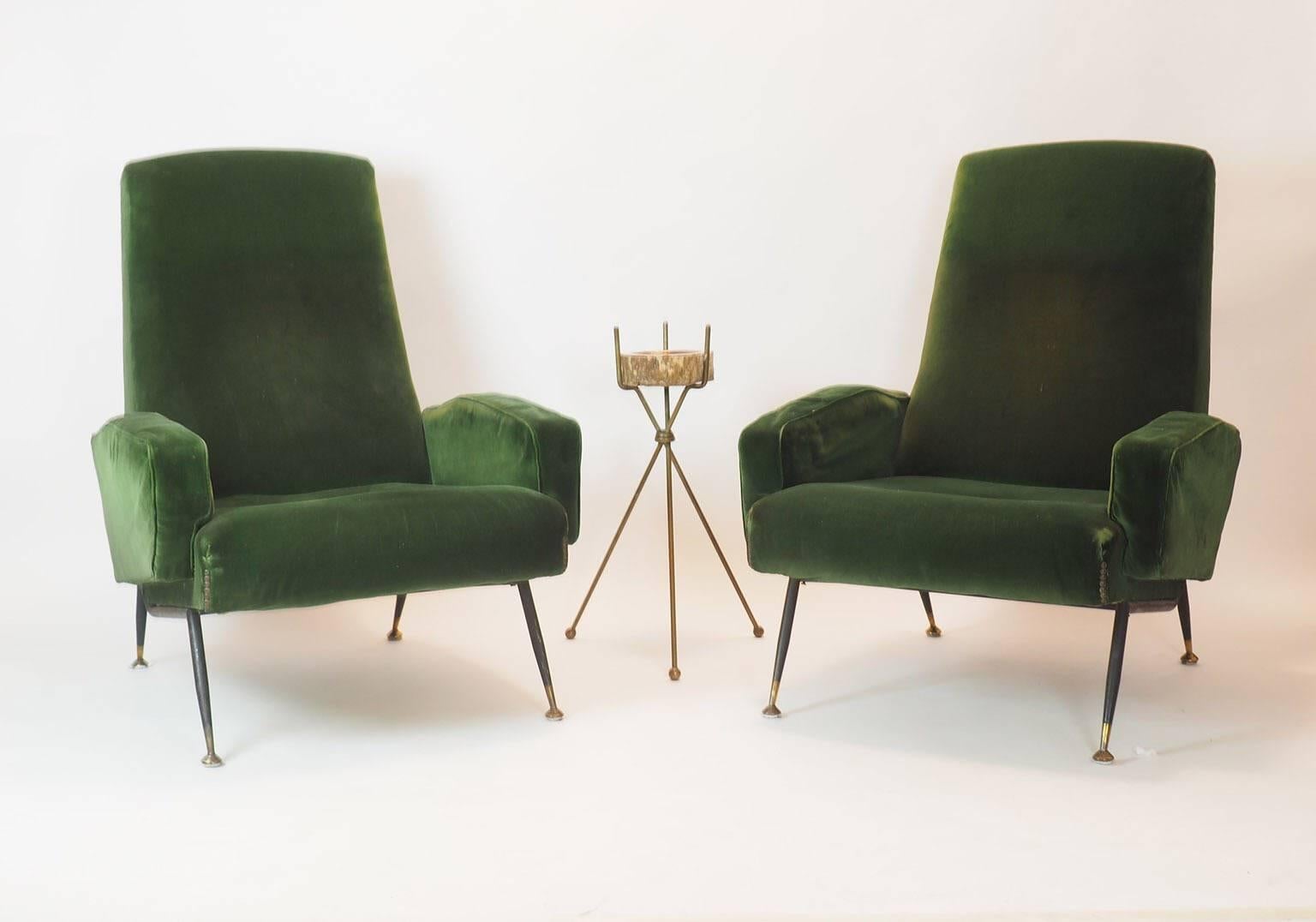 Italian Armchairs, Comfort with Unusual and Unconventional Lines, Milano, 1950s 3