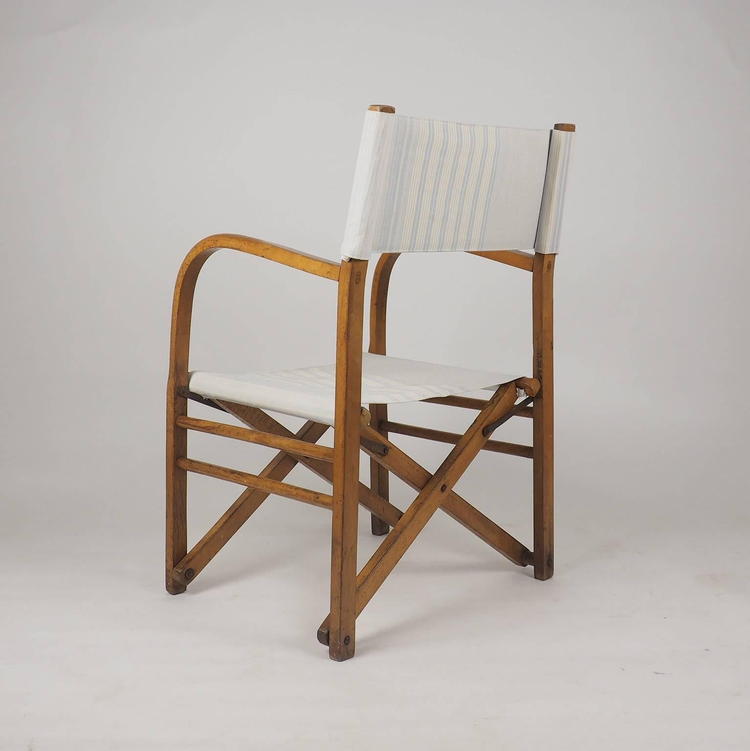 Italian Set of Early and Folding Director's Chairs, Milano, 1940s 1