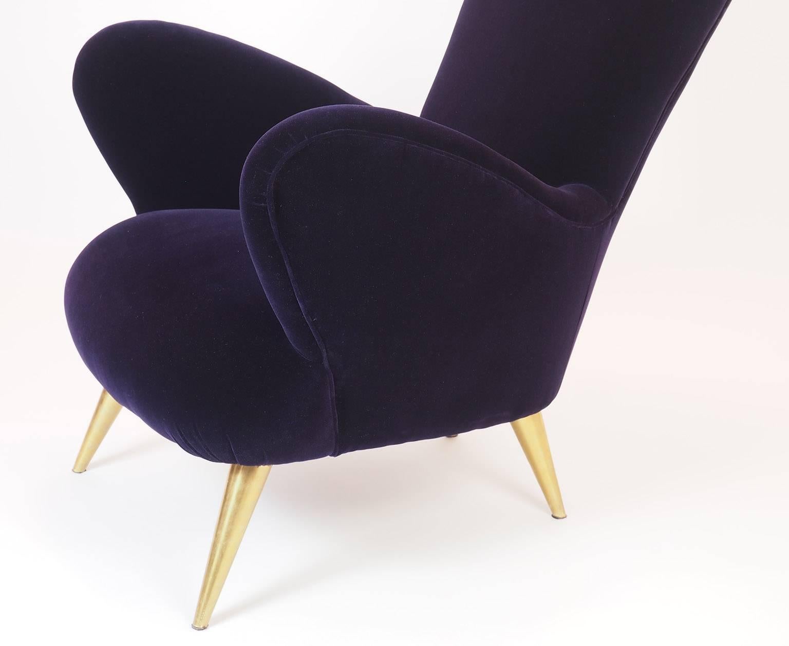 Mid-20th Century Italian Sumptuous and Unique Lounge Chairs manufacture 