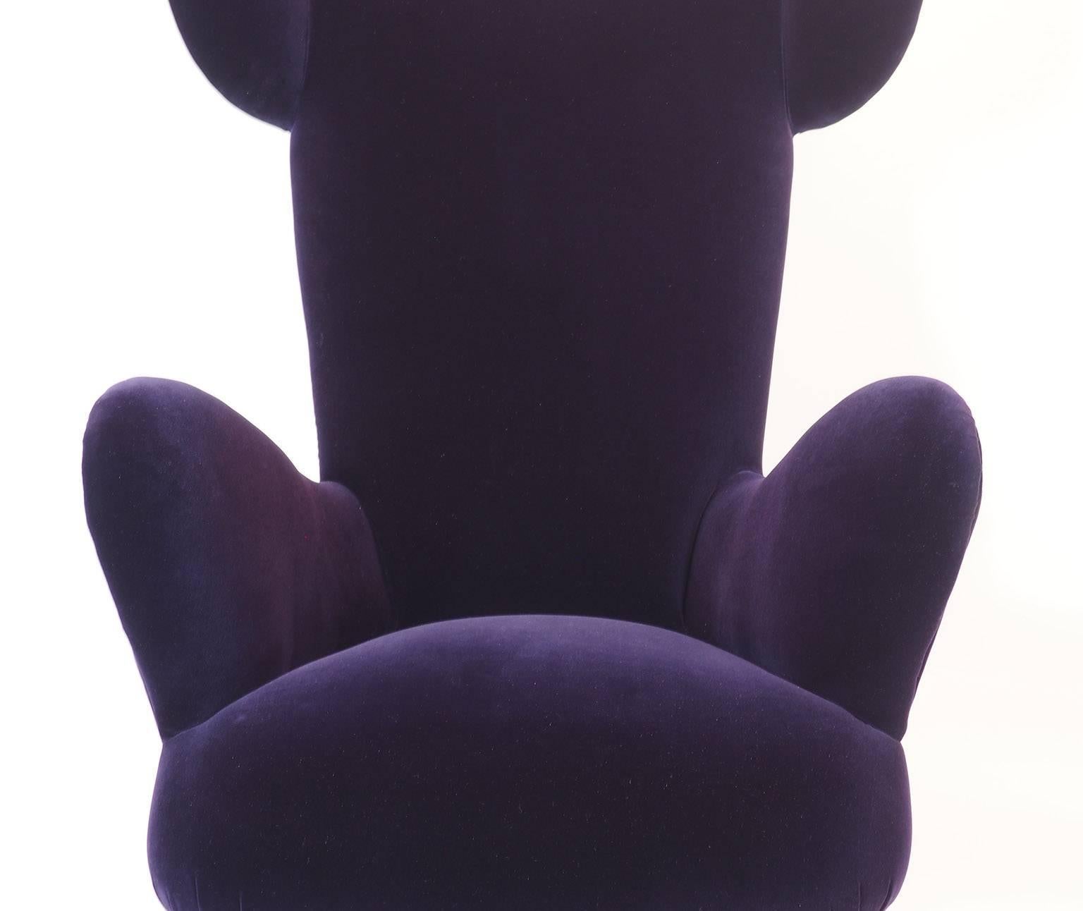 Italian Luxurious and Intense Velvet Armchairs by 