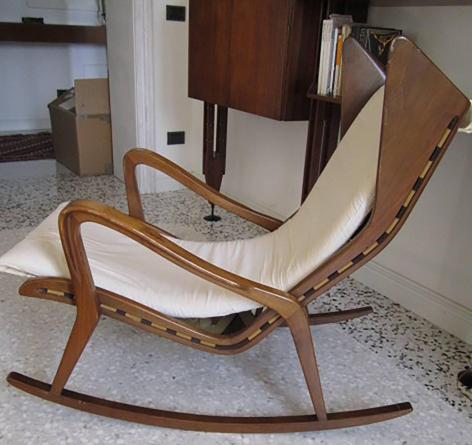 Mid-Century Modern Italian Rocking Chair designed by Studio Tecnico Cassina, Milano, 1955
