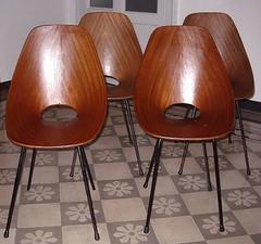 Italian Set of Four Chairs Medea by Vittorio Nobili for Tagliabue, Milano, 1955