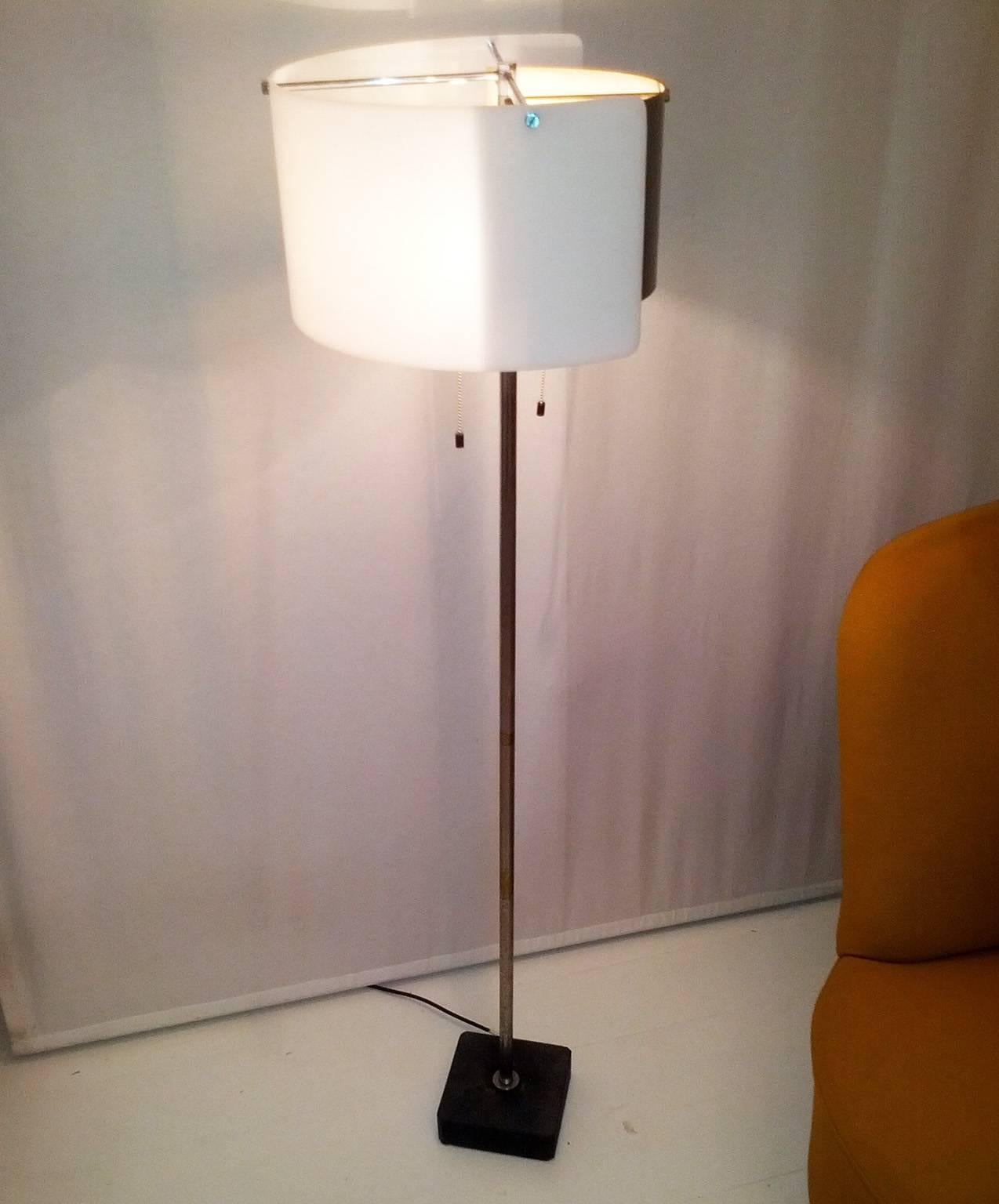 Cast Italian Rare Floor Lamp Designed, Gino Sarfatti for Arteluce, Milano, circa 1950