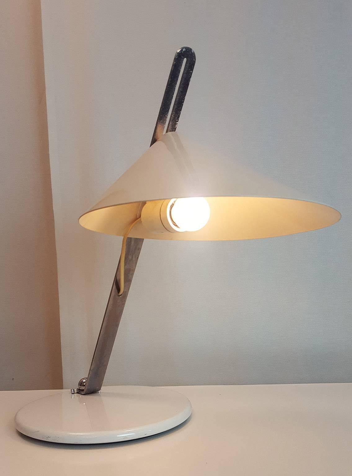 Lacquered Italian Adjustable Table Lamp, Milano, circa 1969 For Sale