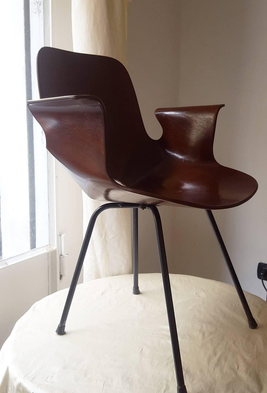 Italian Vittorio Nobili MEDEA Armchair in plywood,  Fratelli Tagliabue  Milano 1956