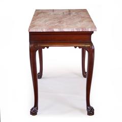 George II Marble-Top Mahogany Side Table