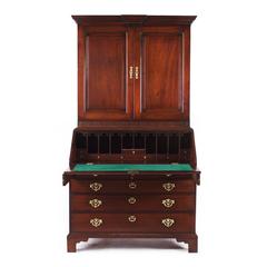 George III Mahogany Bureau Bookcase