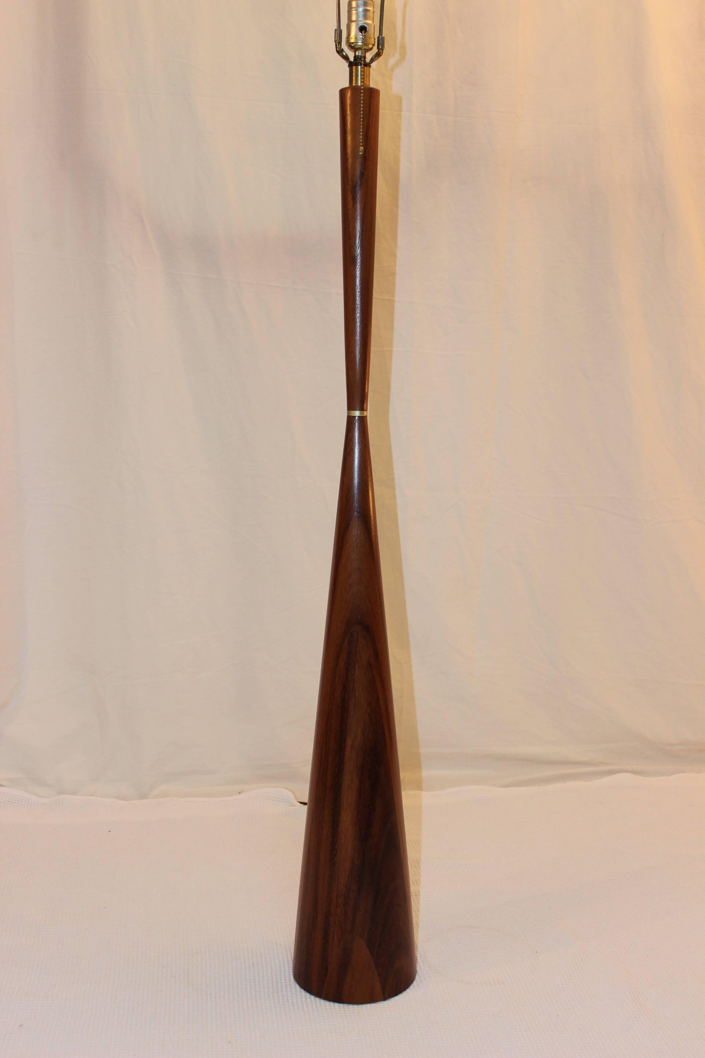 American Phillip Lloyd Powell Style Walnut Floor Lamp