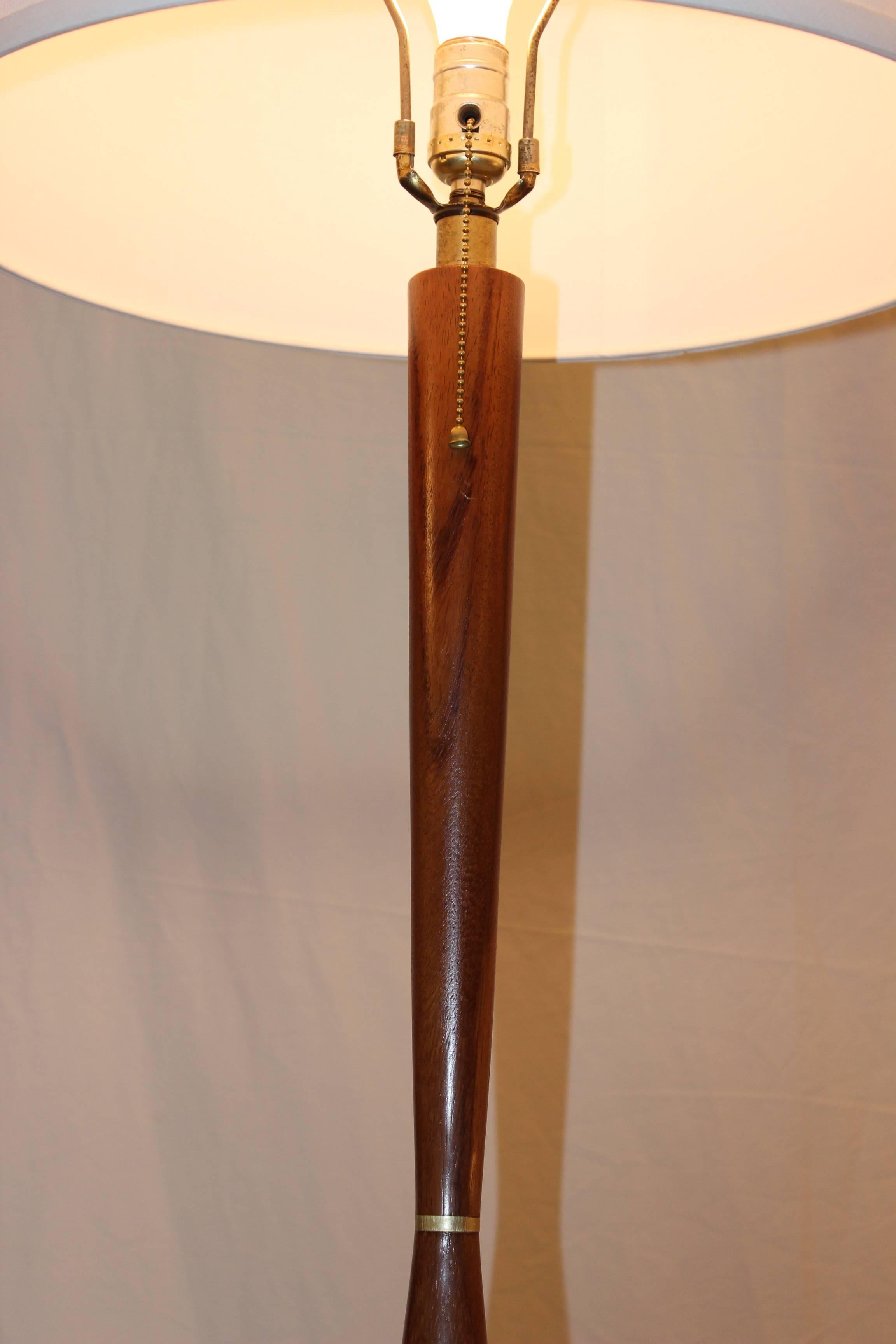Phillip Lloyd Powell Style Walnut Floor Lamp 2