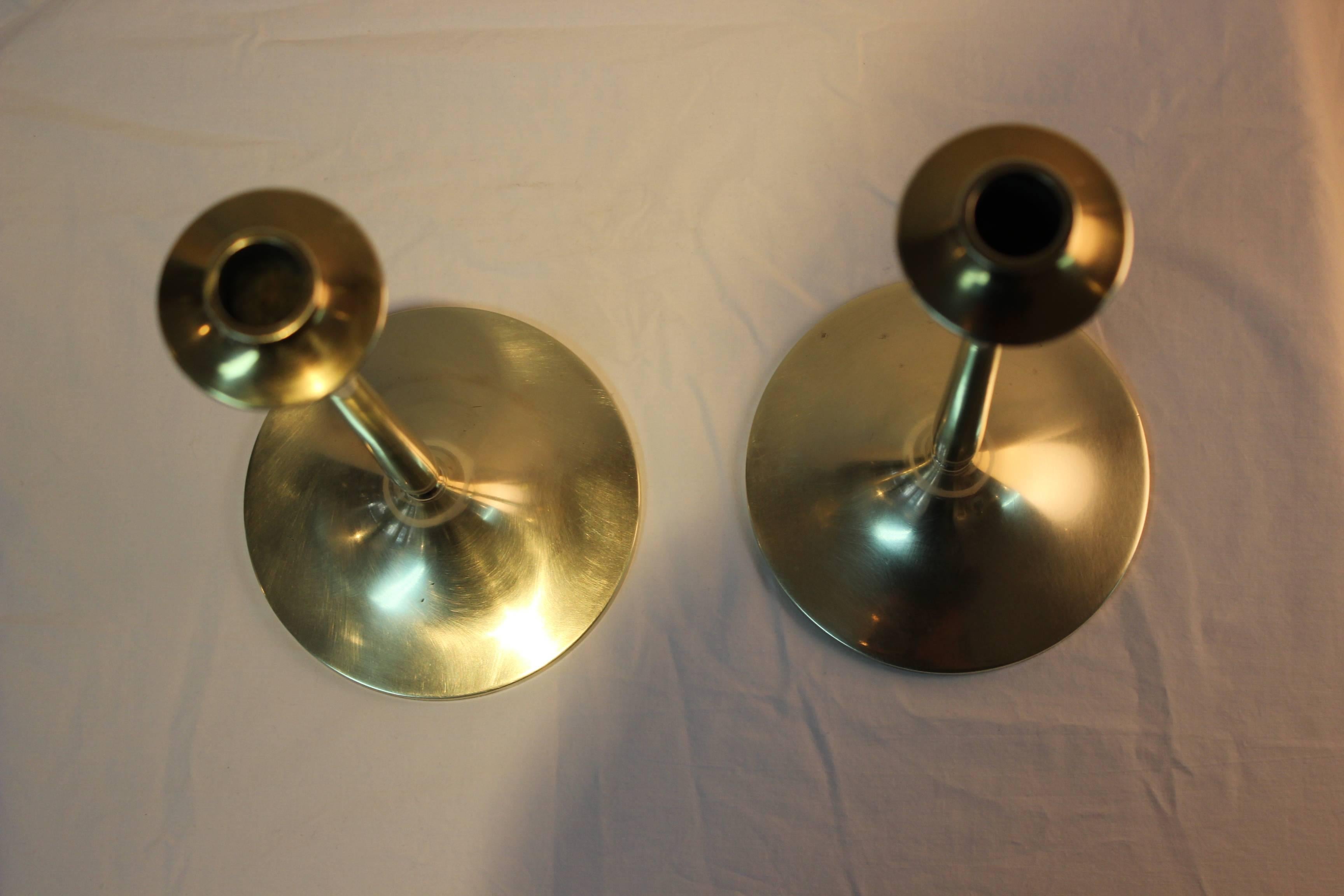 1950s Bradley and Hubbard Brass Candle Holders  2