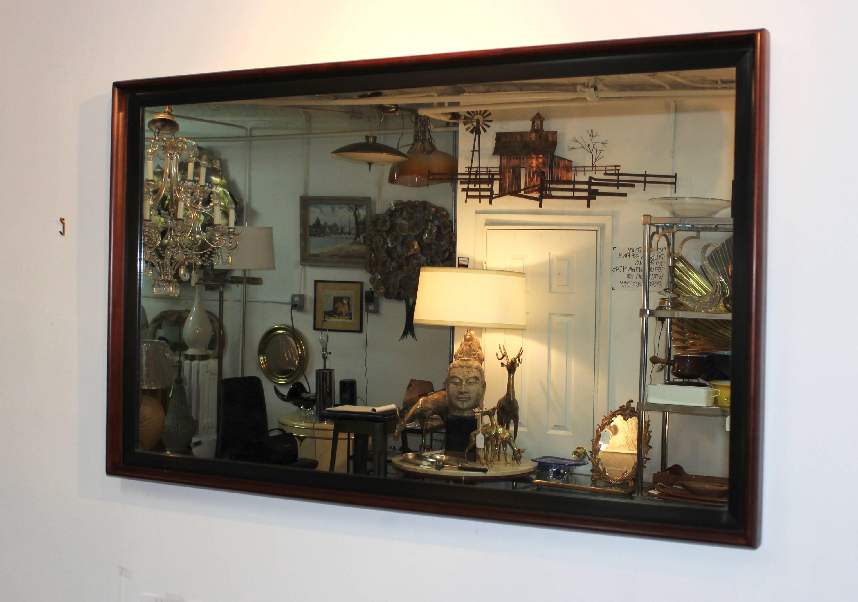 Paul Frankl Two-Tone Wall Mirror In Good Condition For Sale In New York, NY
