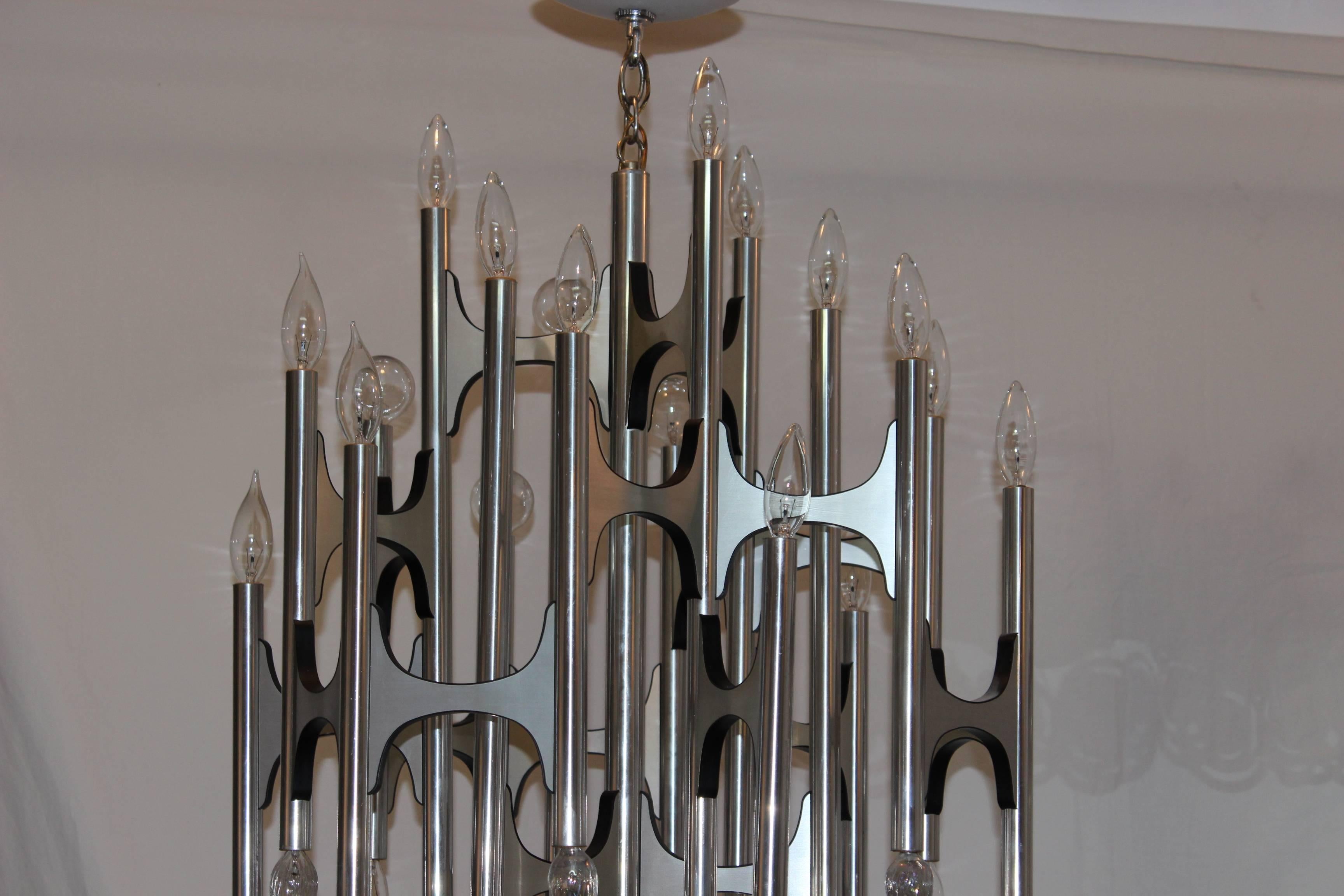 20th Century Gaetano Sciolari for Lightolier Chandelier