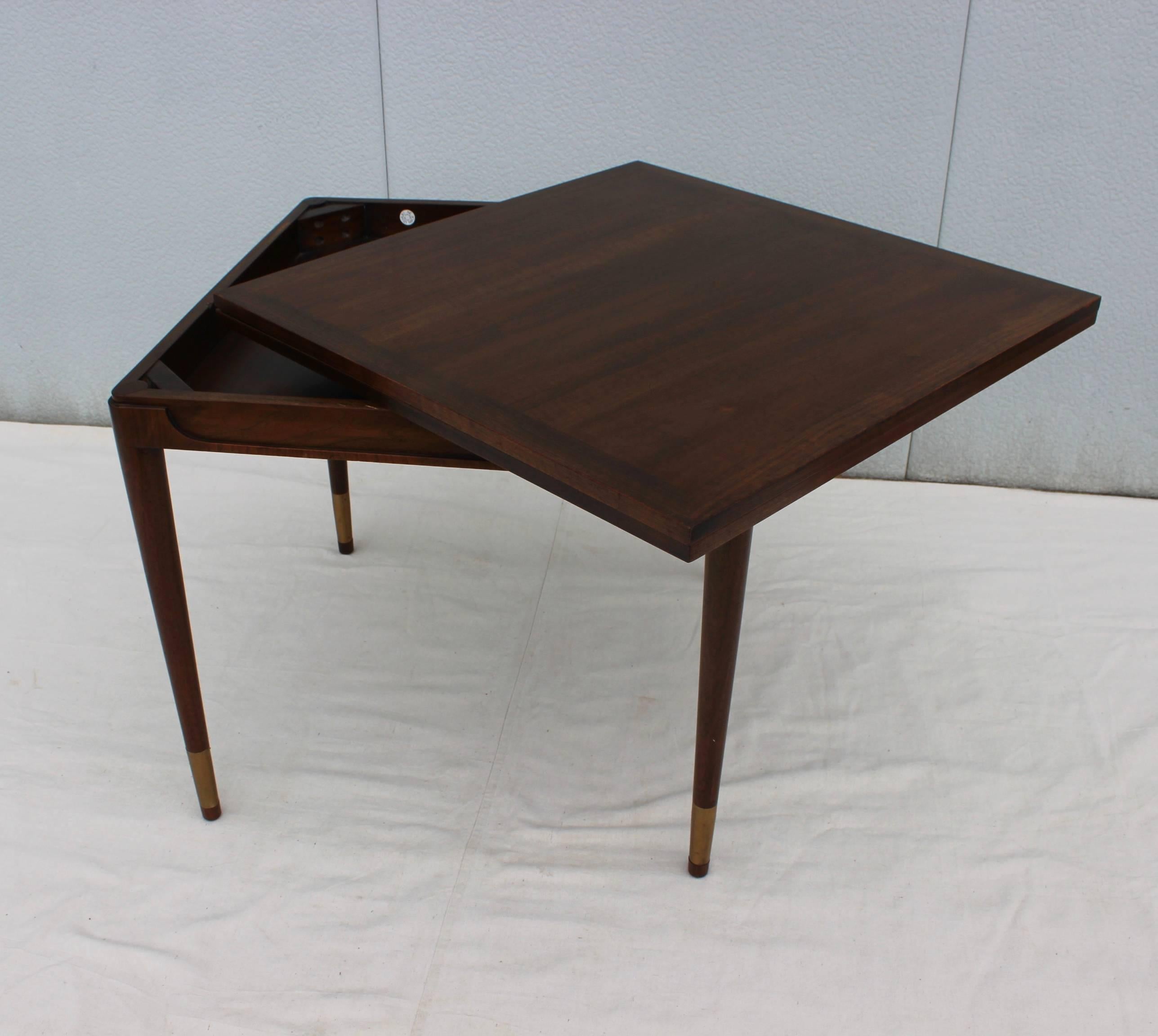 Bert England Folding Top Game Table In Good Condition In New York, NY