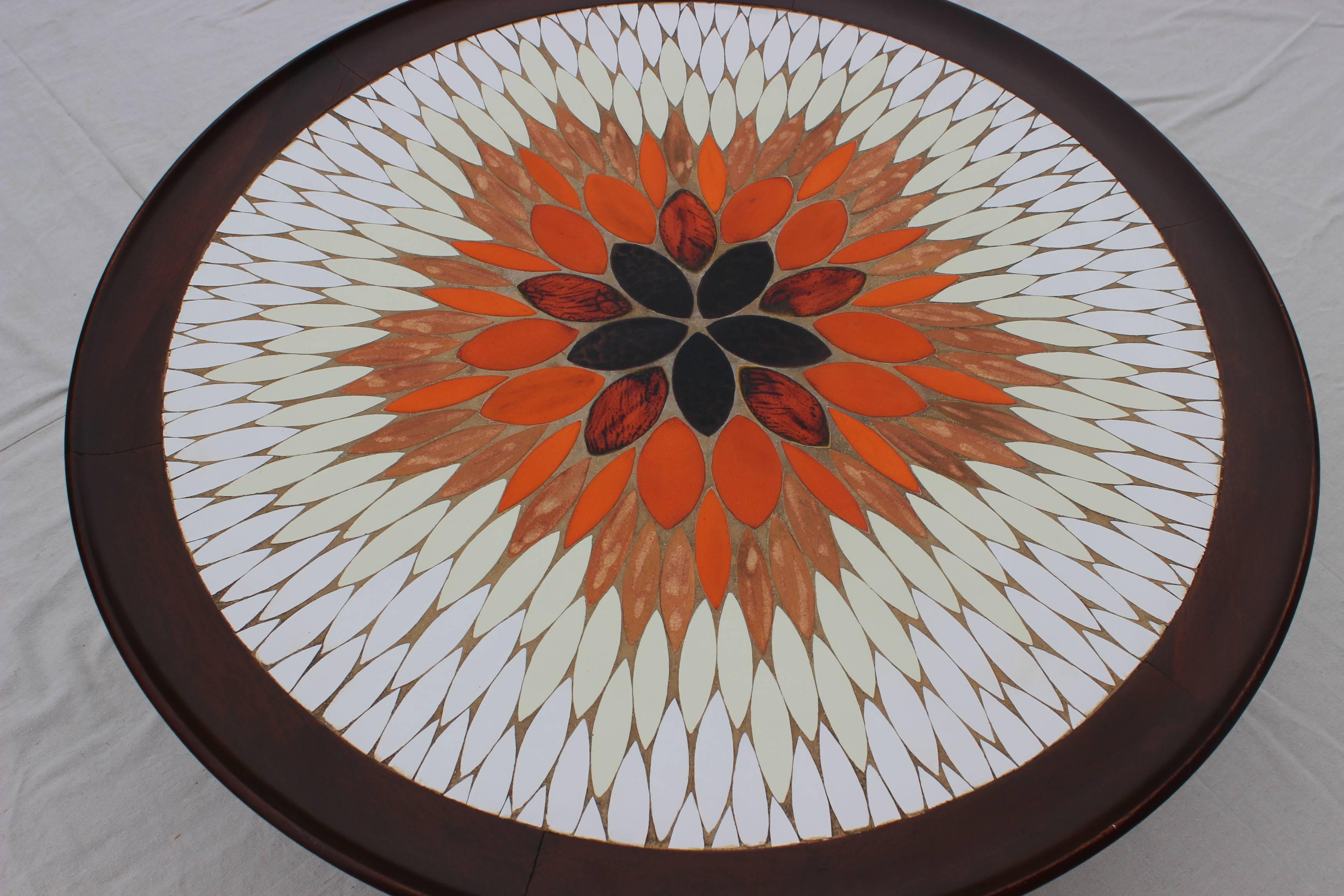 Mid-Century Modern Italian Mosaic Coffee Table 4
