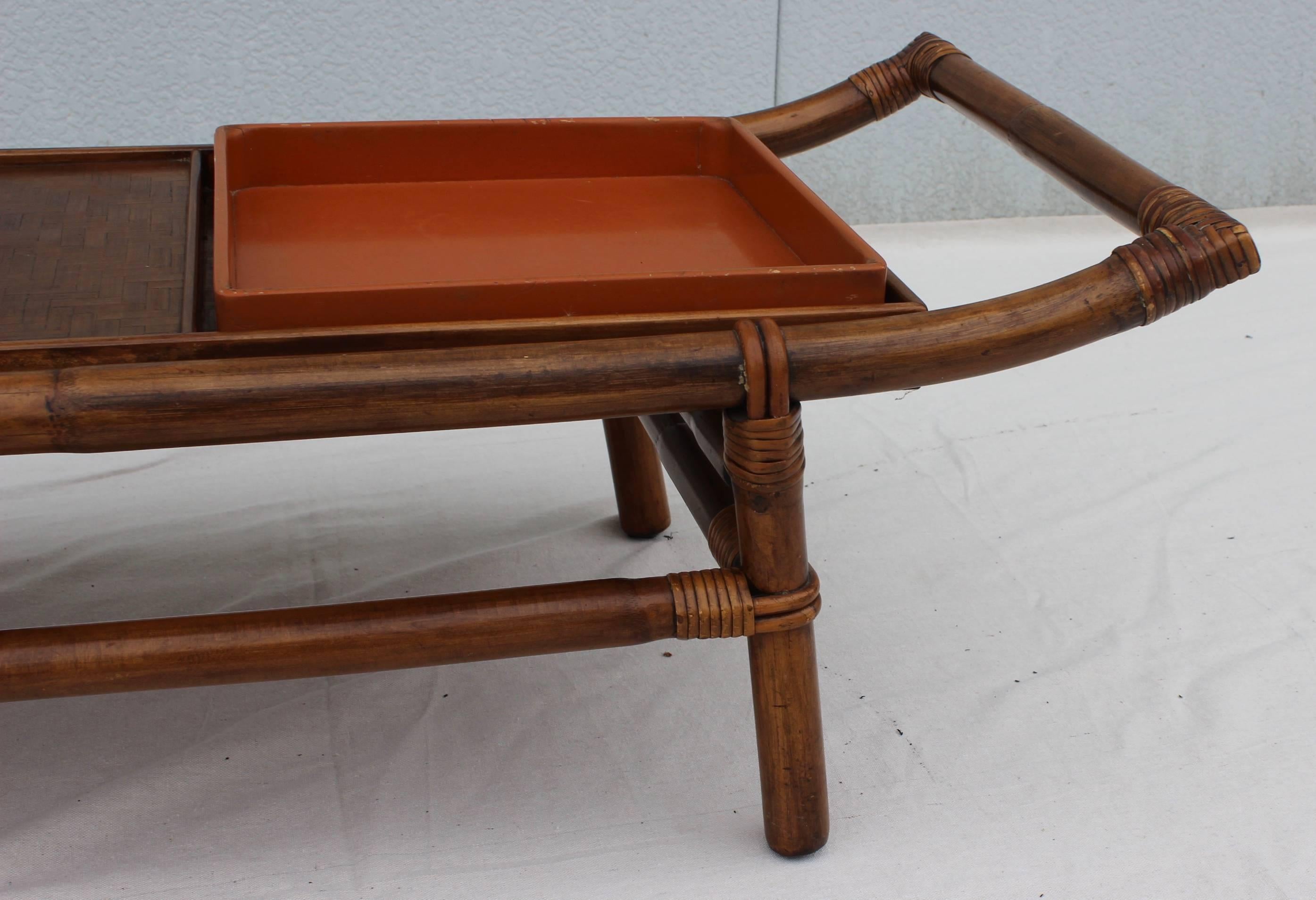John Wisner for Ficks Reed Pagoda Coffee Table In Good Condition In New York, NY