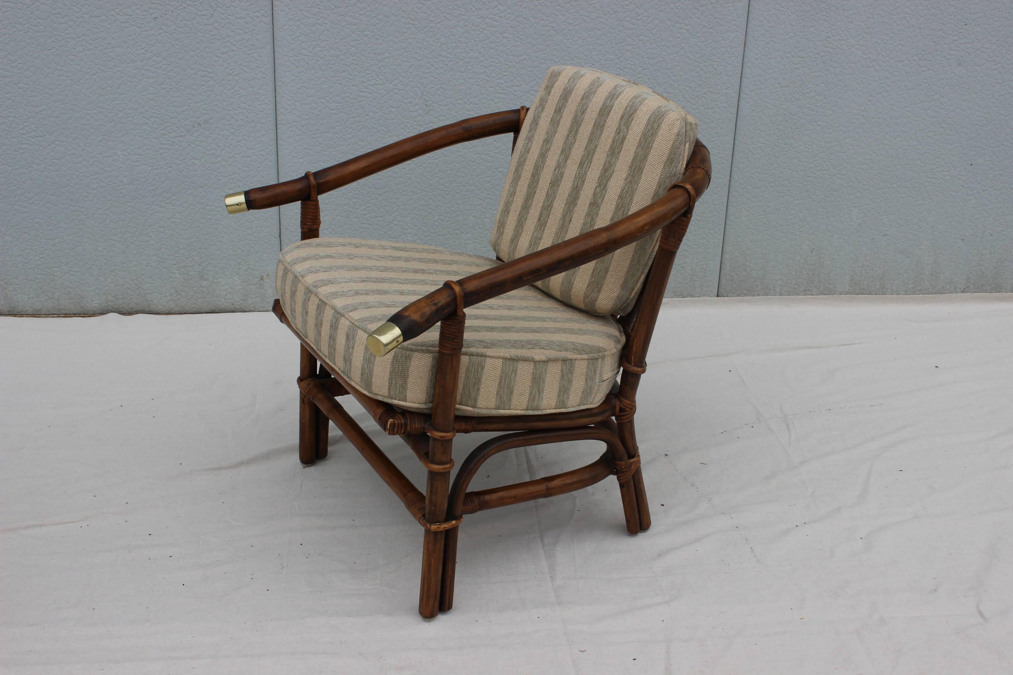 Pair of 1950s Ficks Reed Armchairs In Good Condition In New York, NY