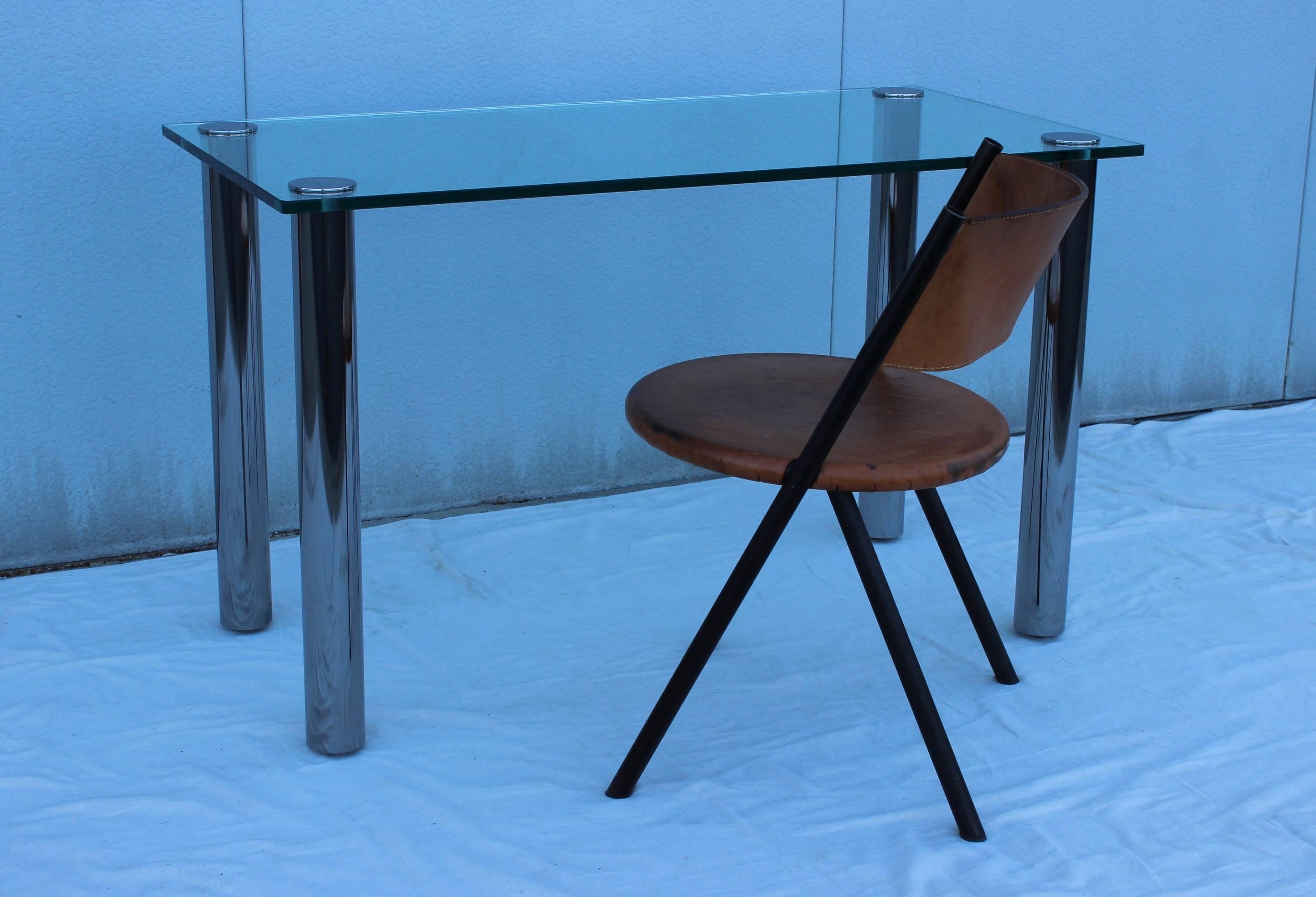 1970s Pace Chrome and Glass Desk In Good Condition In New York, NY