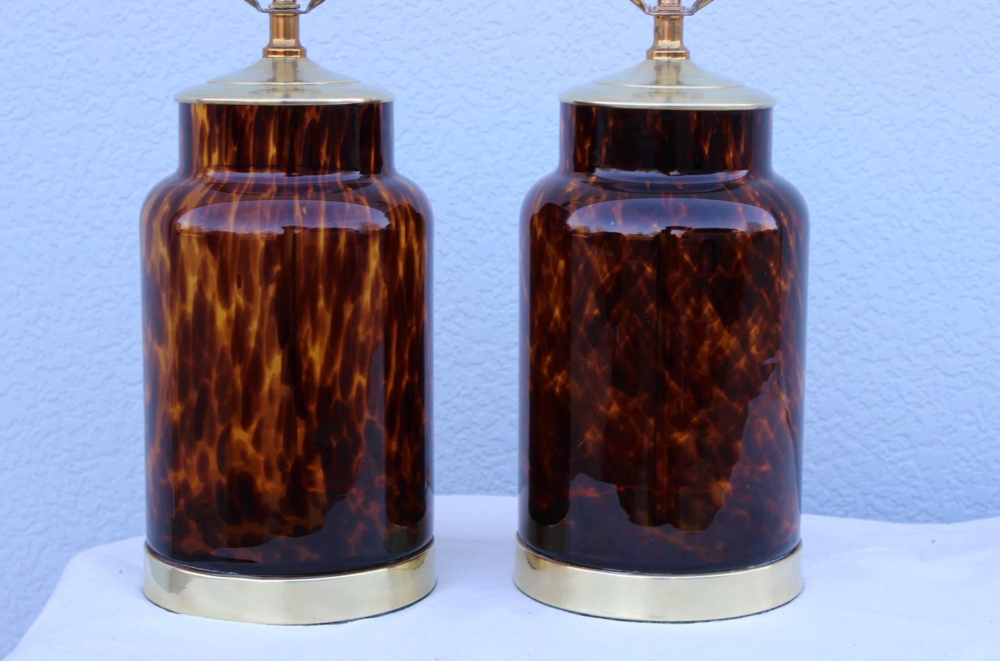 1960s Murano Glass Table Lamps  In Good Condition In New York, NY