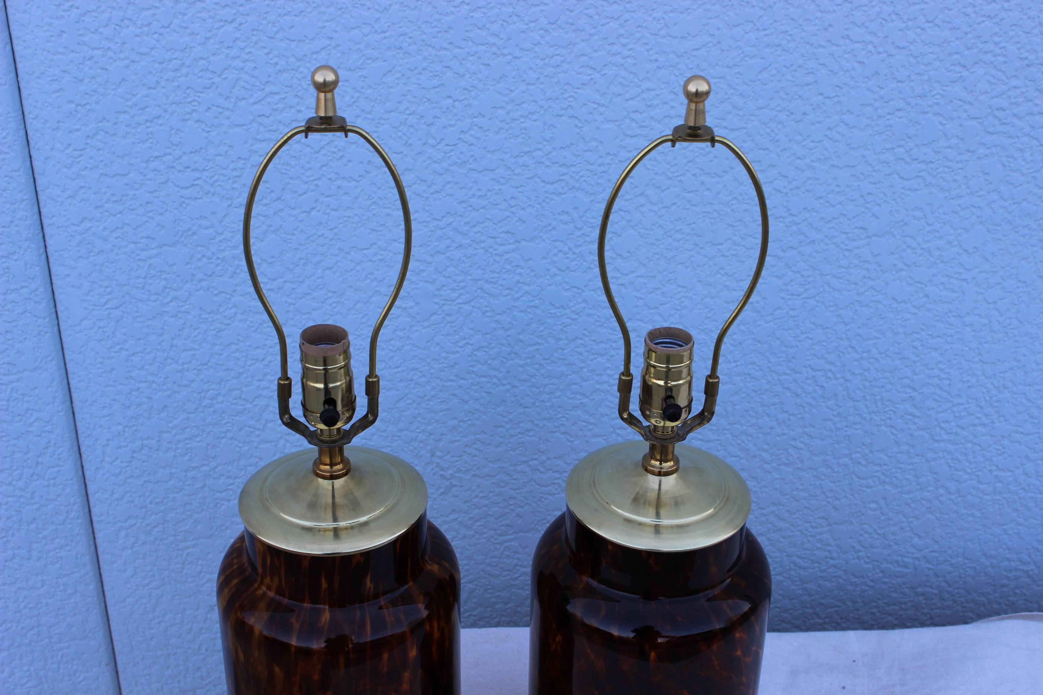 20th Century 1960s Murano Glass Table Lamps 