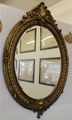1950s Large Gold Leaf Italian Mirror