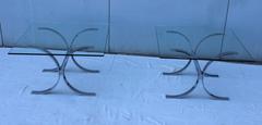 1970s Modern Steel and Chrome Side Tables