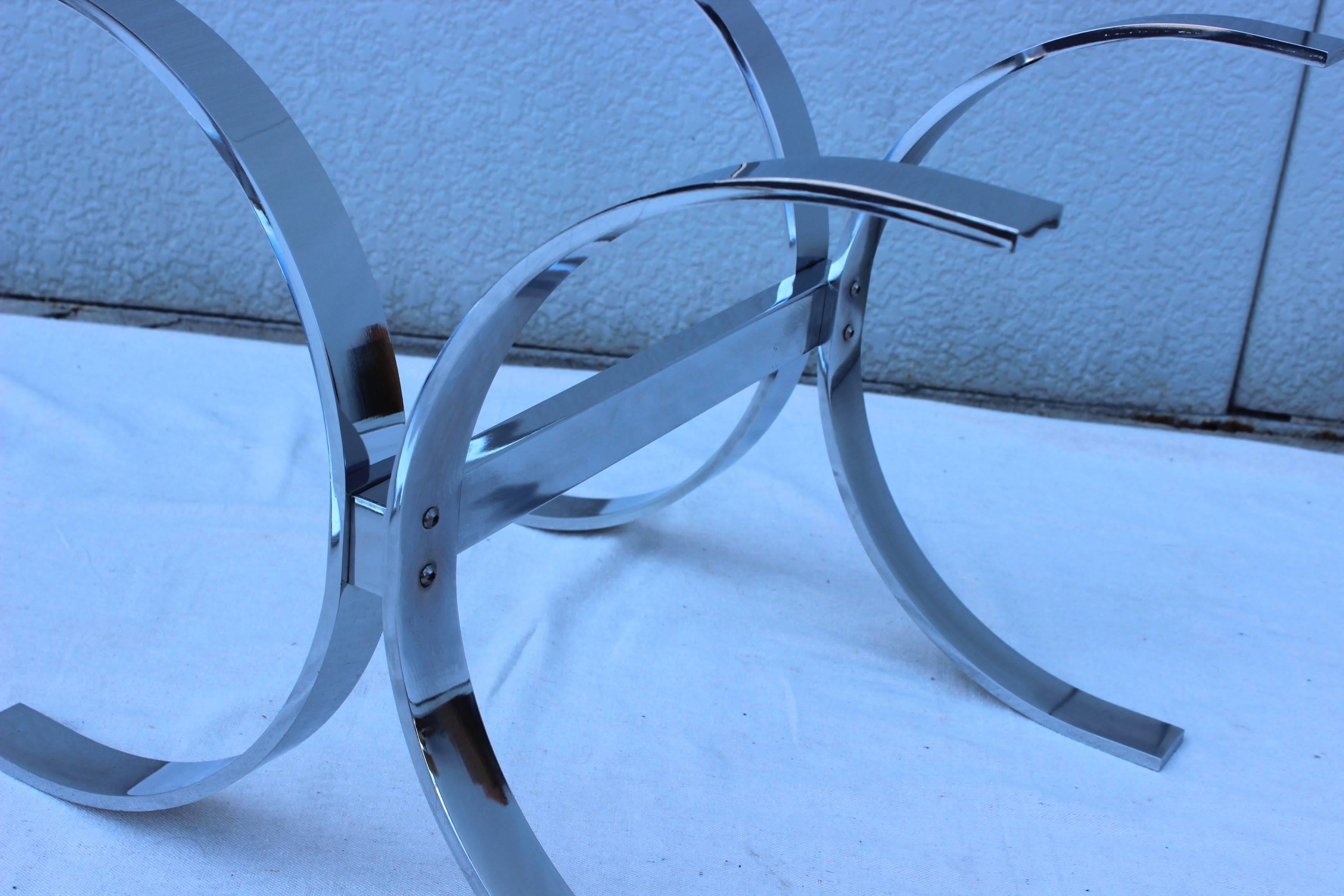 1970s Modern Steel and Chrome Side Tables For Sale 3