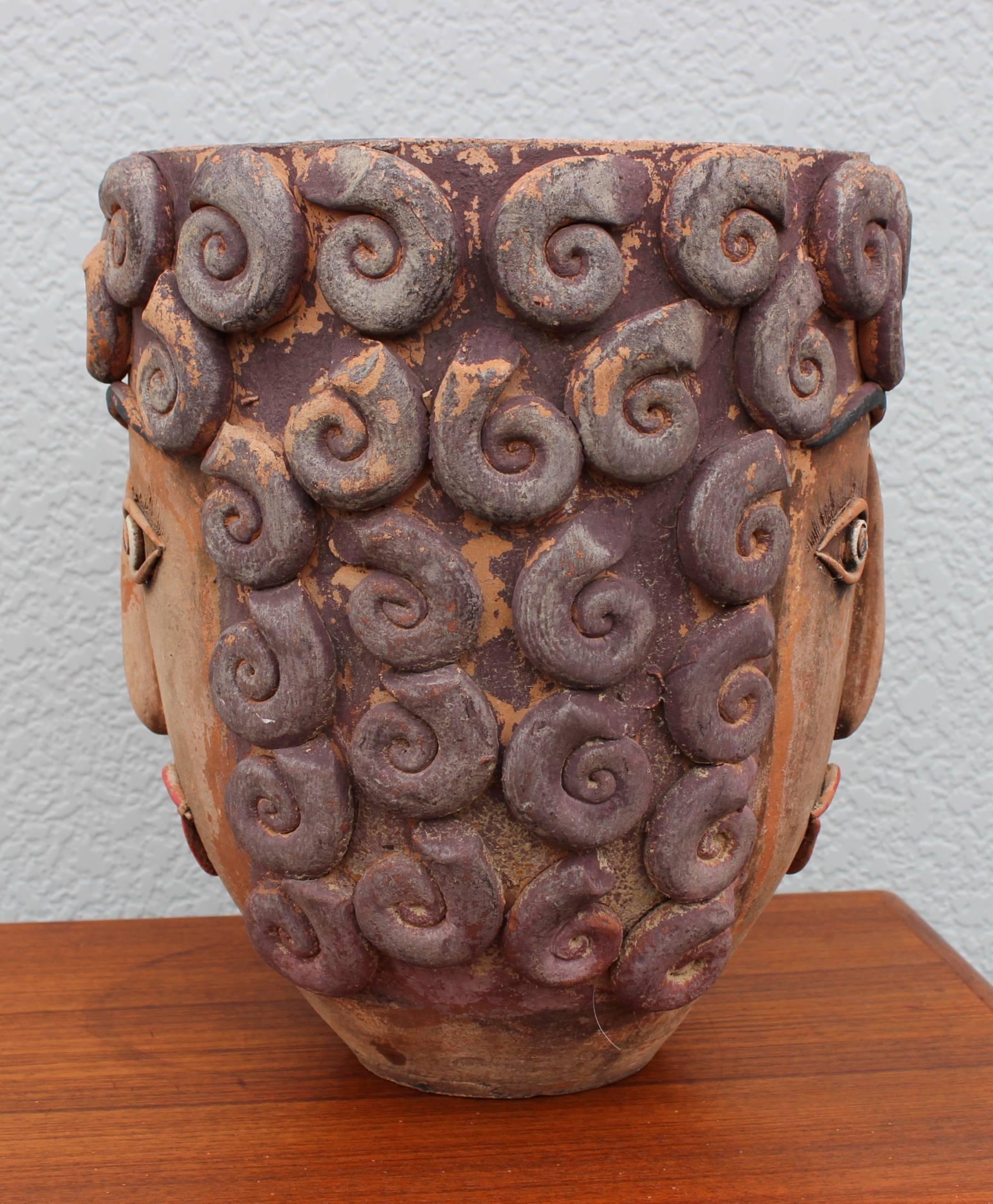 terracotta head planter