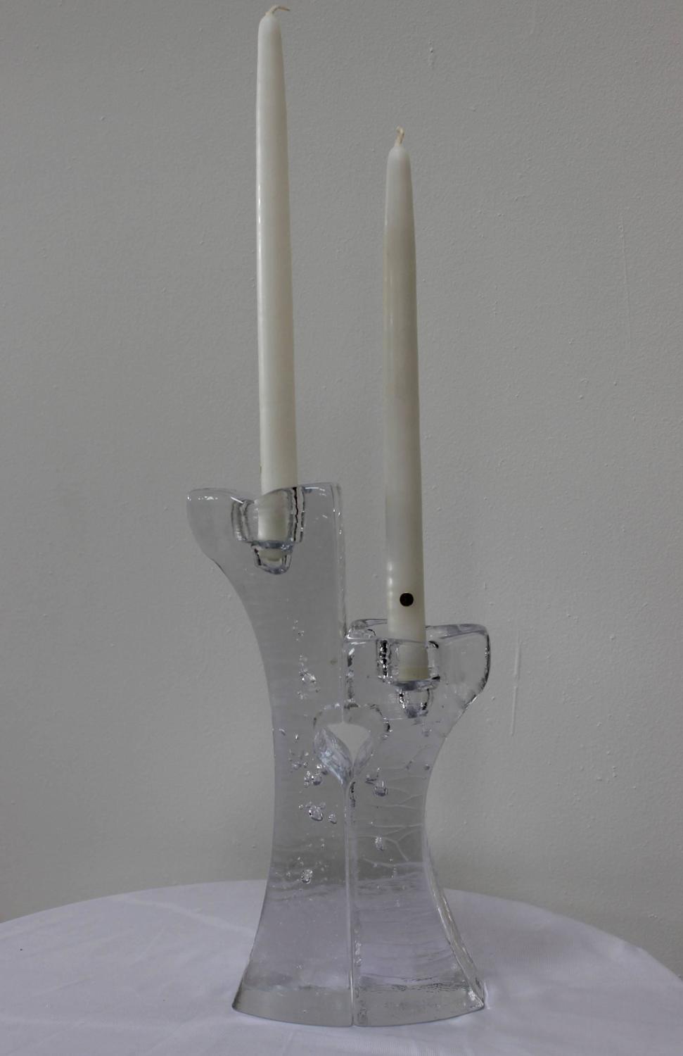 Large Kosta Boda Glass Candle Holders For Sale at 1stdibs