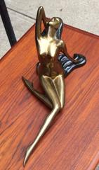 1960s French Brass Nude Women Sculpture