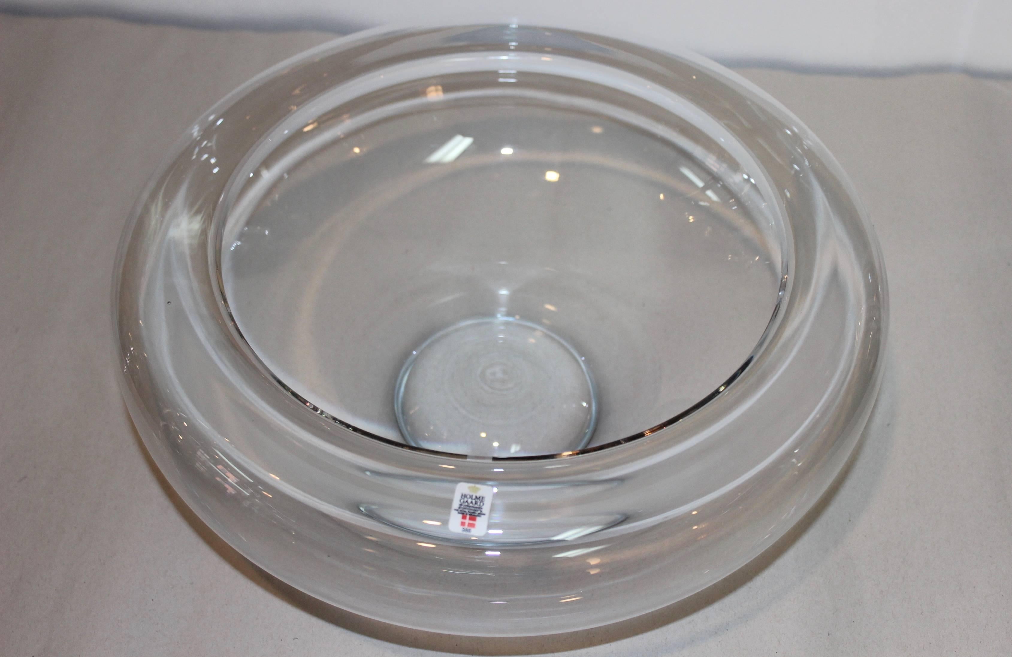 Glass Bowl by Per Lutken for Holmegaard In Good Condition In New York, NY