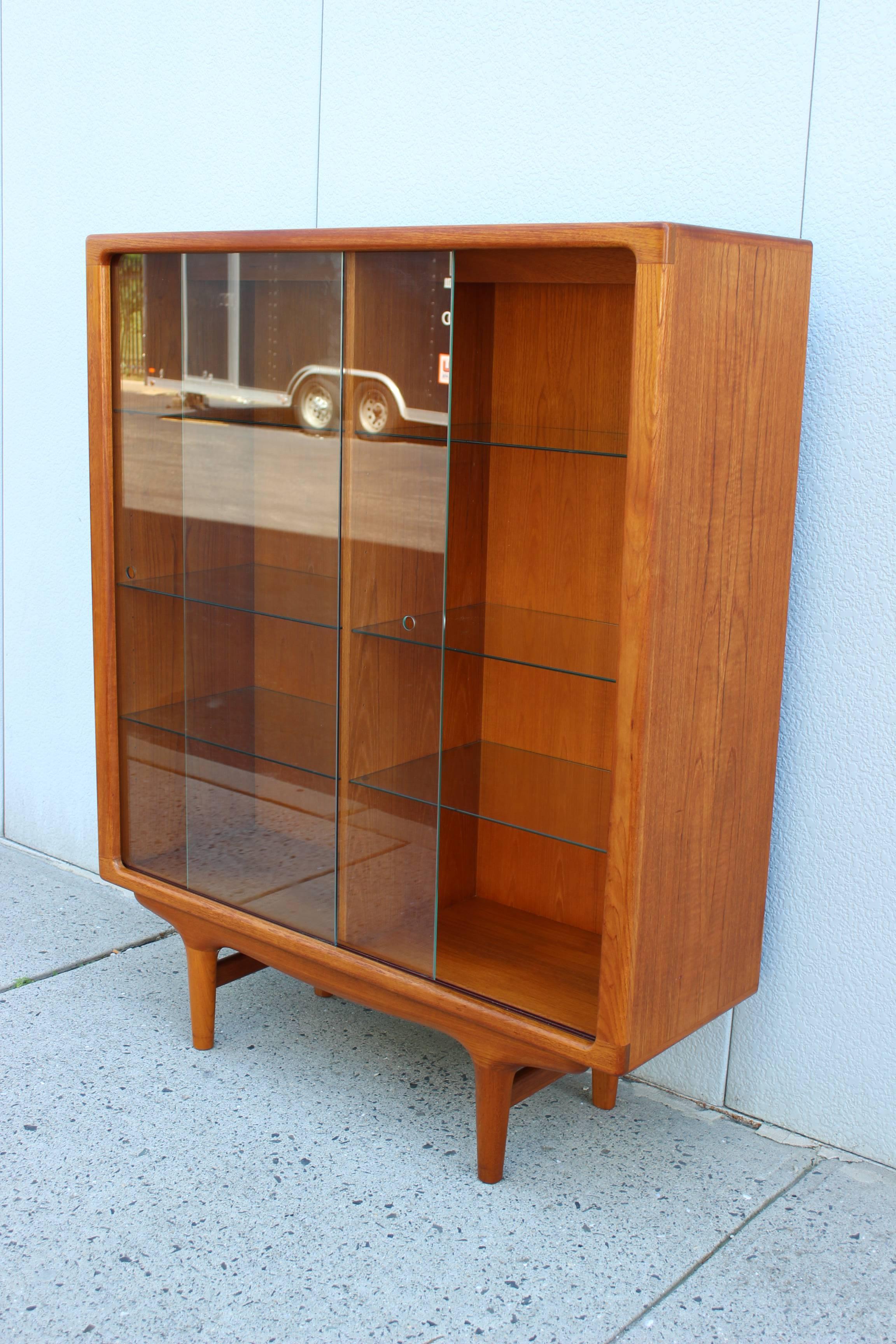 Mid-Century Modern Johannes Andersen for Silkeborg Teak Display Cabinet