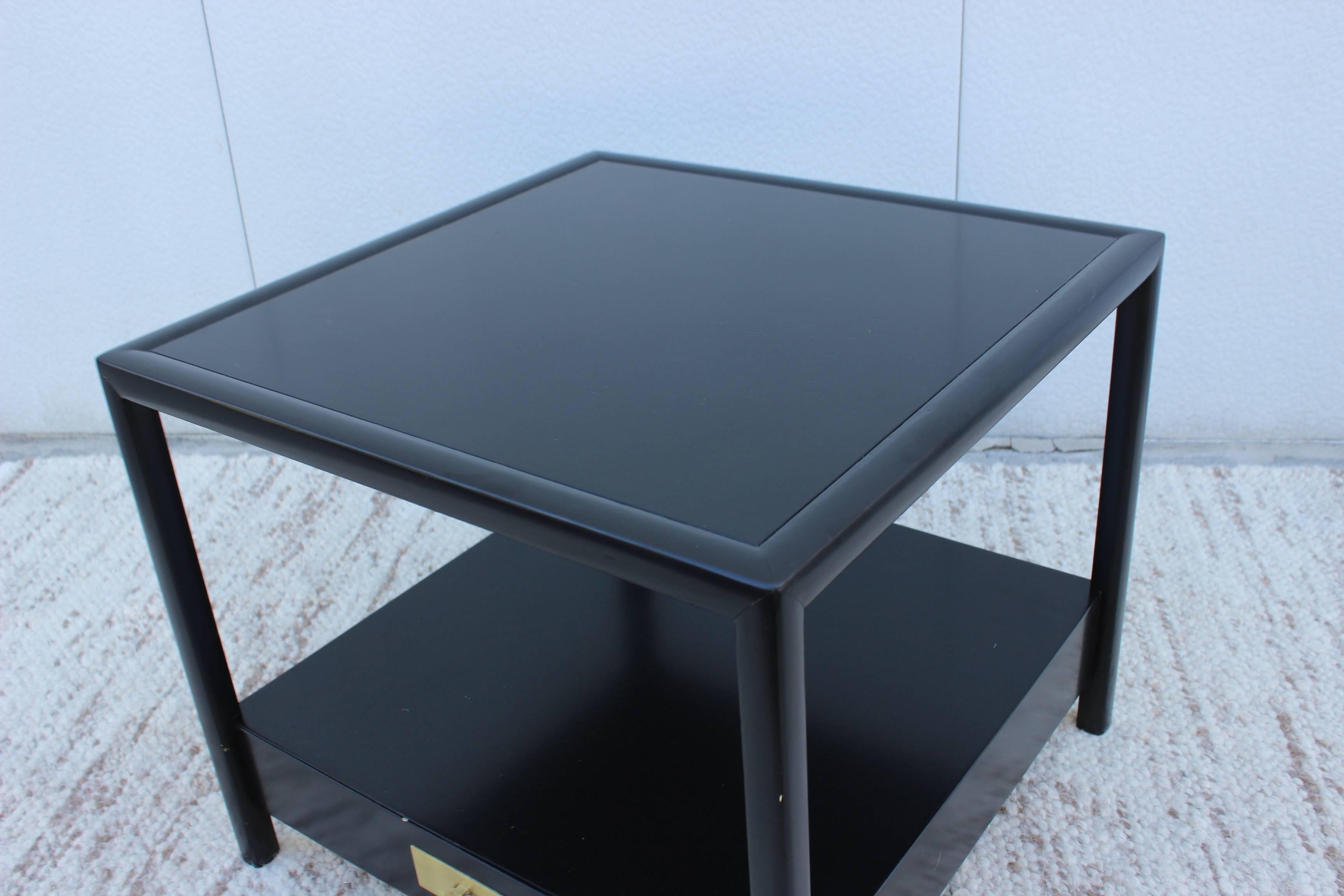 Michael Taylor for Baker Lacquered Side Table In Good Condition In New York, NY