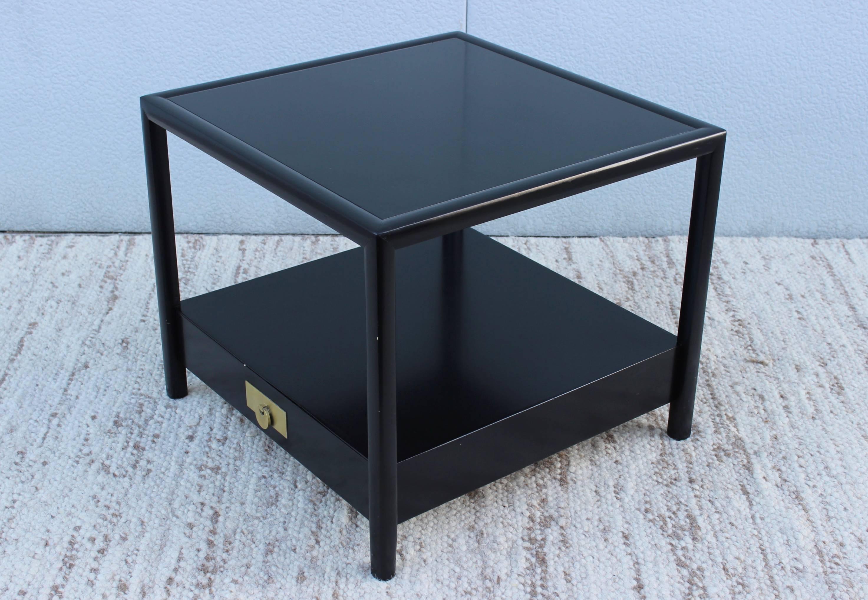 20th Century Michael Taylor for Baker Lacquered Side Table
