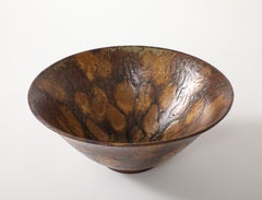 Ciotola decorativa in ceramica screziata, realizzata in studio negli anni '50