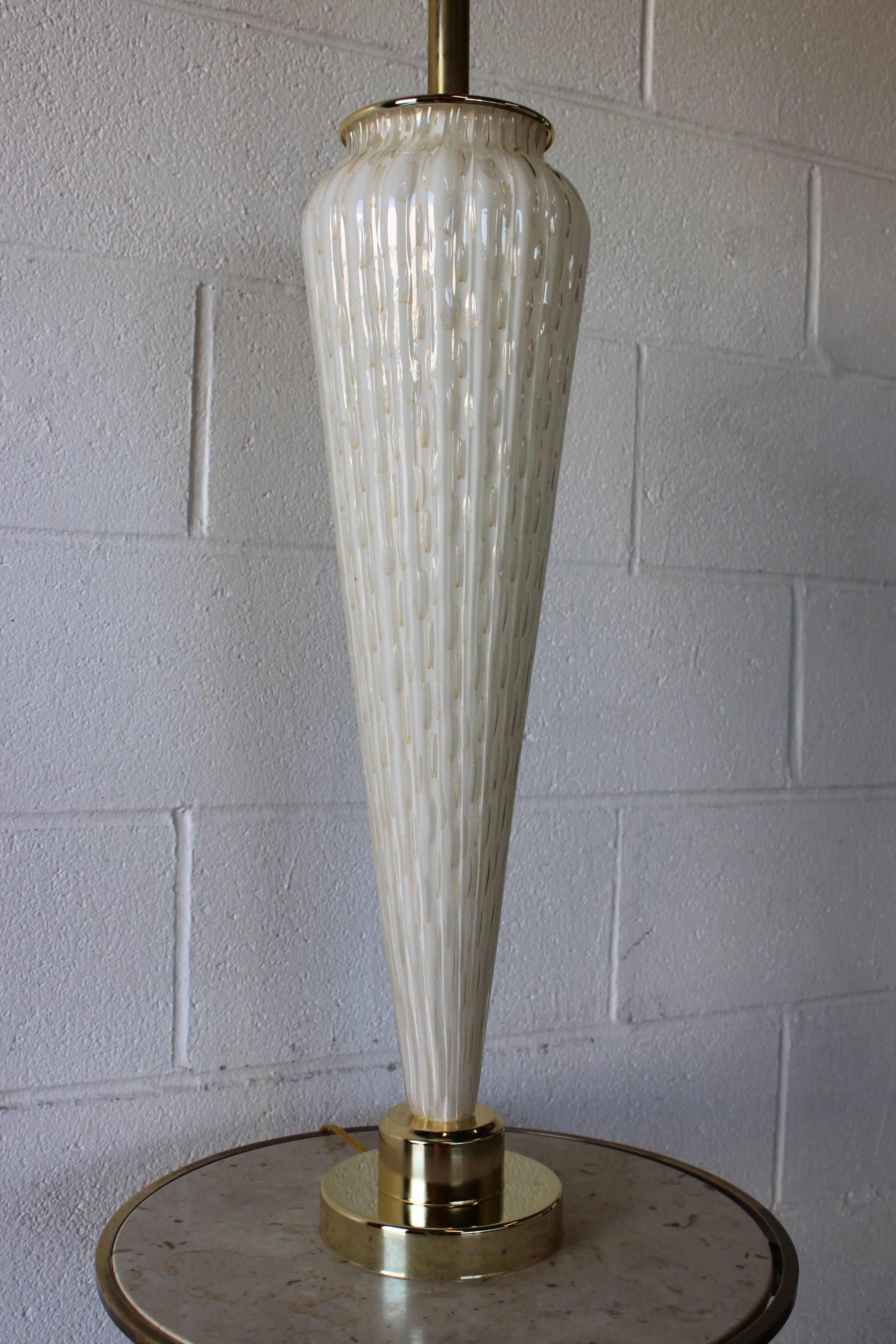 Italian Large Murano Glass Table Lamp