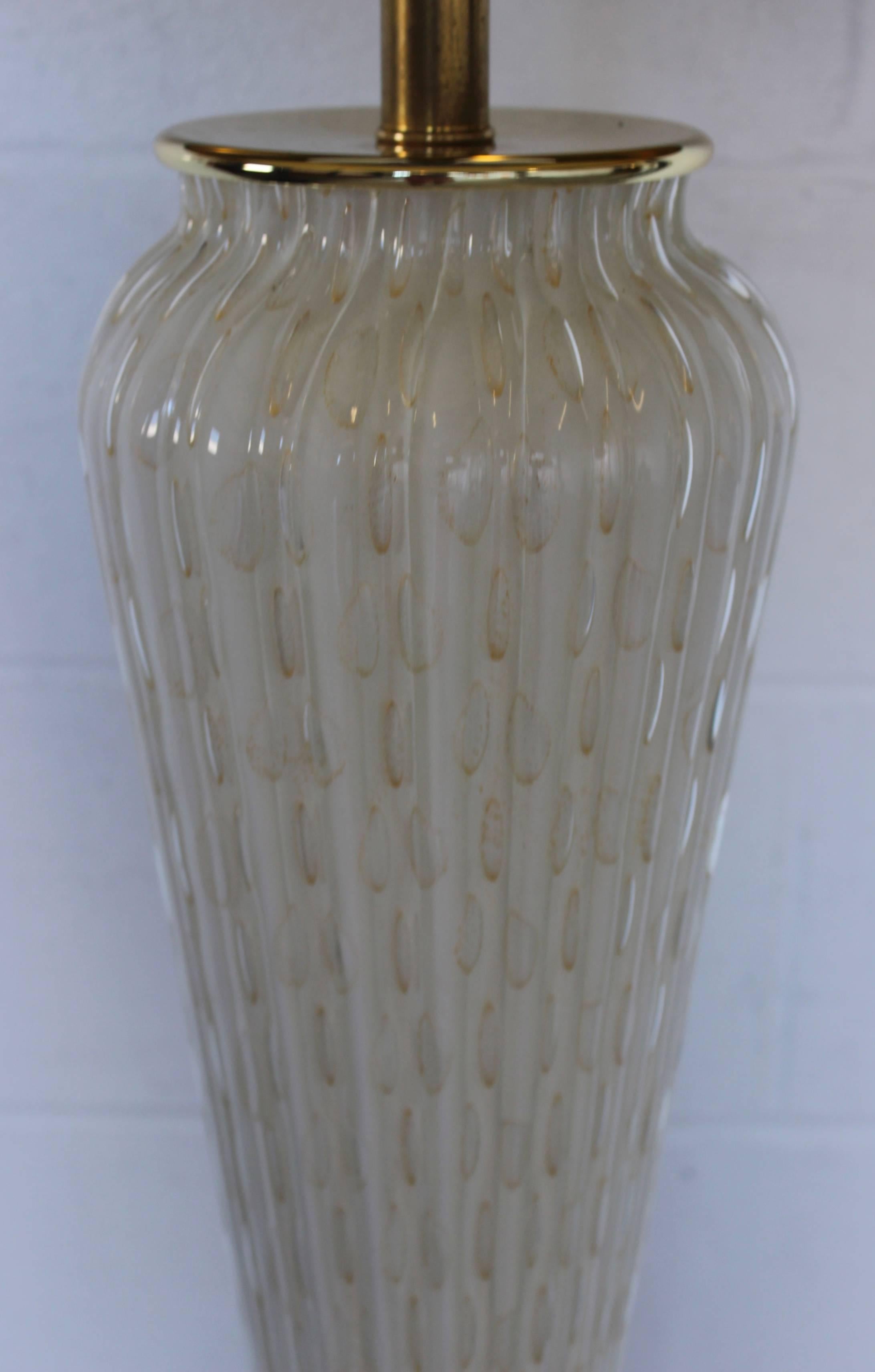 20th Century Large Murano Glass Table Lamp For Sale