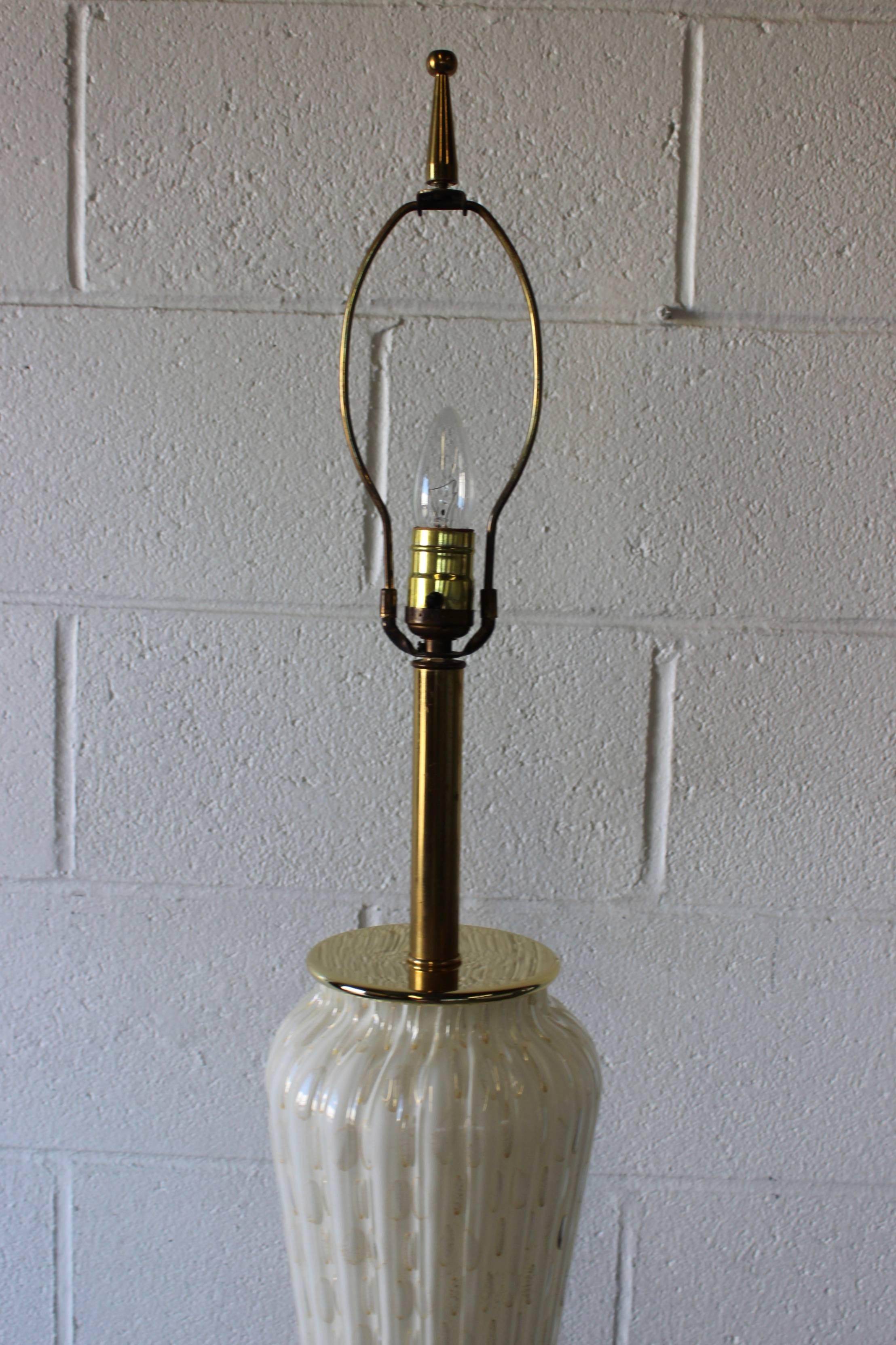 Grande lampe de bureau en verre de Murano en vente 1